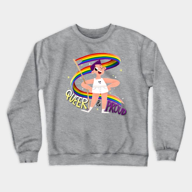 Queer & Proud - Asex heart Crewneck Sweatshirt by Gummy Illustrations